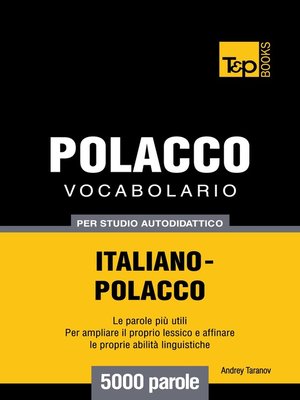 cover image of Vocabolario Italiano-Polacco per studio autodidattico